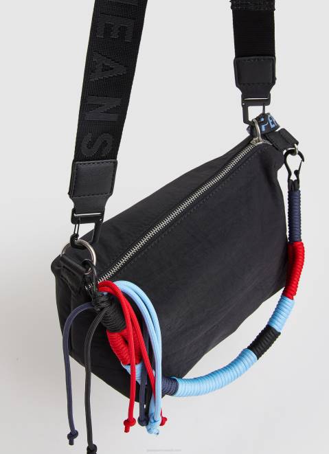 Pepe Jeans Shoulder Bag With Detachable Handle Women Black Z22X734