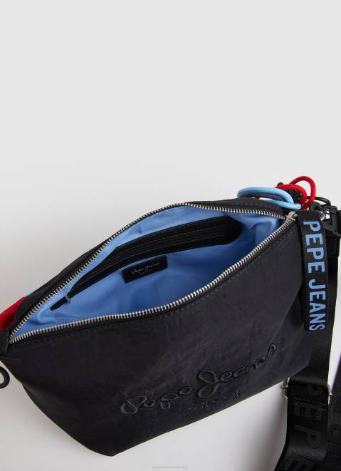 Pepe Jeans Shoulder Bag With Detachable Handle Women Black Z22X734