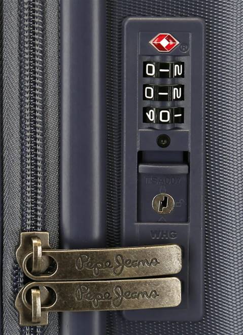 Pepe Jeans Trolley Abs 55Cm. Highlight Hard Suitcase Women Navy Z22X757
