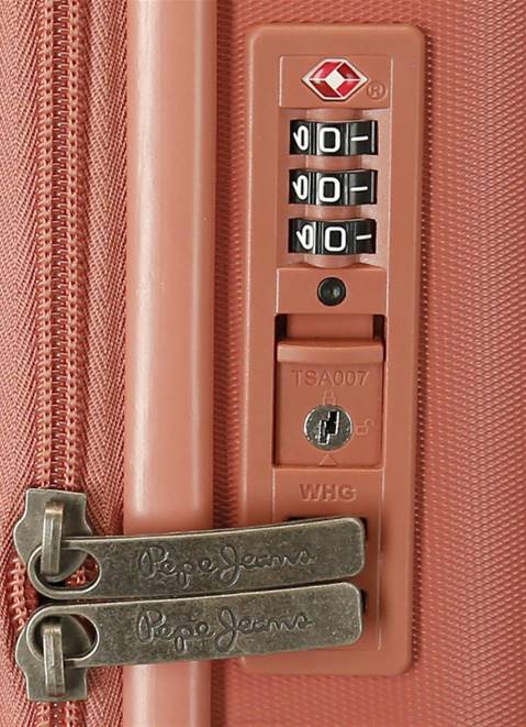 Pepe Jeans Trolley Abs 55Cm. Highlight Hard Suitcase Women Terracotta Z22X755