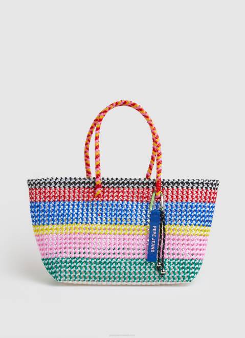 Pepe Jeans Woven Plastic Tote Bag Women Bay Z22X721