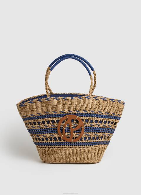 Pepe Jeans Woven Straw Basket Bag Women Dulwich Z22X743