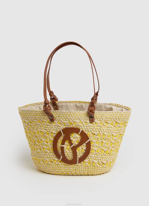 Pepe Jeans Woven Straw Basket Bag Women Shine Z22X725