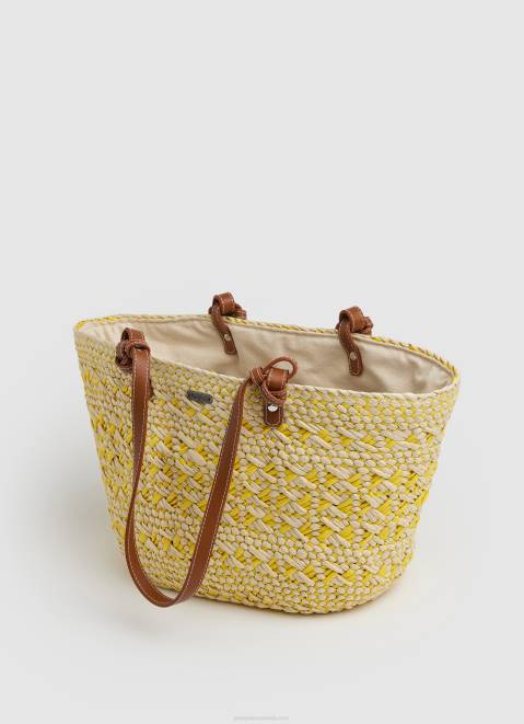 Pepe Jeans Woven Straw Basket Bag Women Shine Z22X725