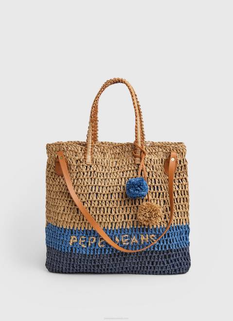 Pepe Jeans Woven Straw Tote Bag Women Dulwich Z22X745