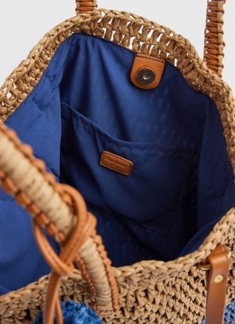 Pepe Jeans Woven Straw Tote Bag Women Dulwich Z22X745