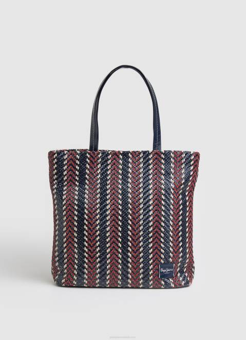 Pepe Jeans Zig Zag Fabric Shopper Bag Women Dulwich Z22X739