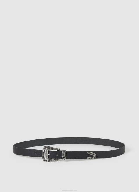 Pepe Jeans Leather Thin Belt Women Black Z22X759