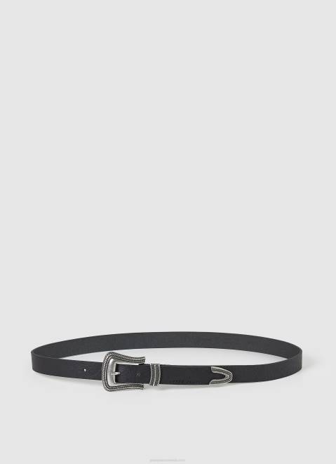 Pepe Jeans Leather Thin Belt Women Black Z22X759