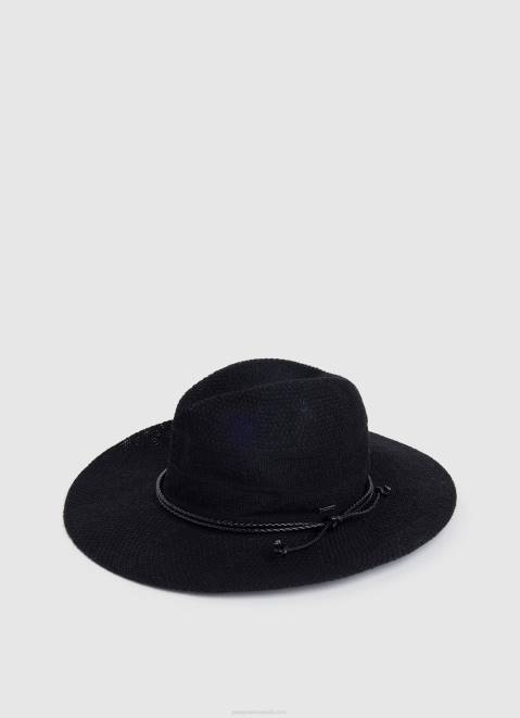 Pepe Jeans Breathable Wide-Brimmed Hat Women Black Z22X776