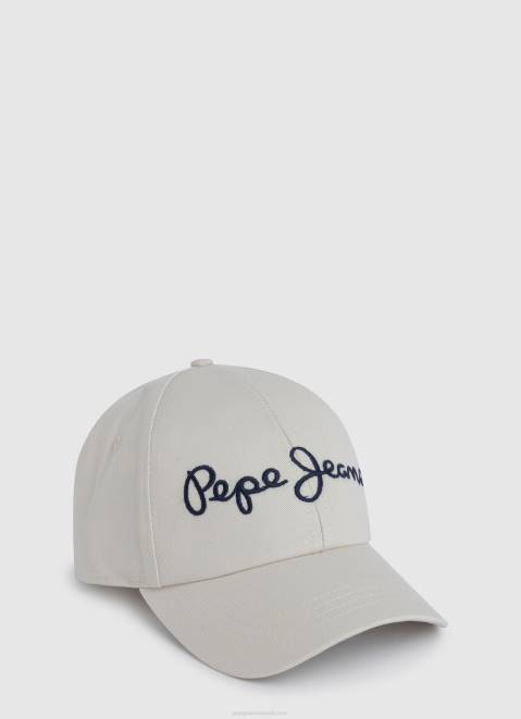Pepe Jeans Embroidered Logo Basic Cap Women White Z22X782