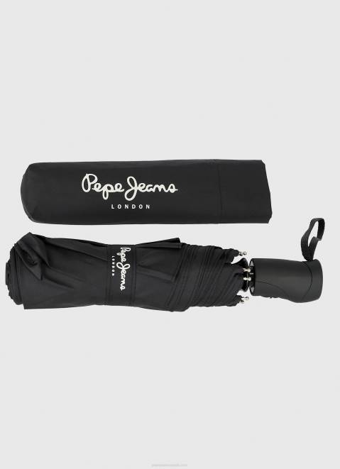 Pepe Jeans Teo Folding Automatic Umbrella Women Black Z22X787