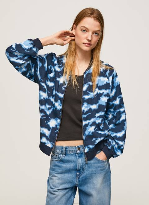 Pepe Jeans Camouflage Bomber Jacket Women Multi Z22X126