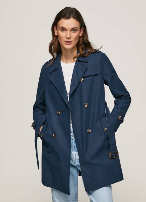 Pepe Jeans Classic Twill Trench Coat Women Dulwich Z22X107