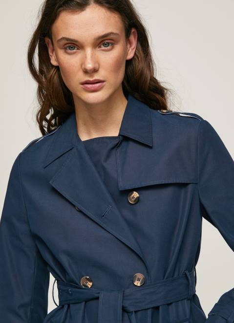 Pepe Jeans Classic Twill Trench Coat Women Dulwich Z22X107