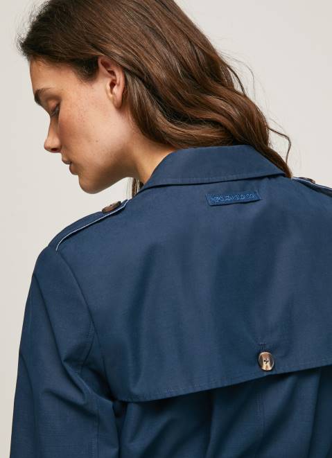 Pepe Jeans Classic Twill Trench Coat Women Dulwich Z22X107