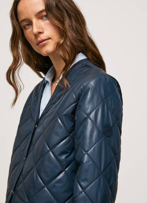 Pepe Jeans Diamond Quilted Jacket Women Dulwich Z22X119