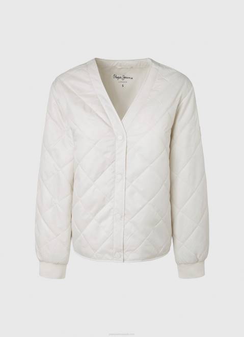 Pepe Jeans Diamond Quilted Jacket Women Mousse Z22X120