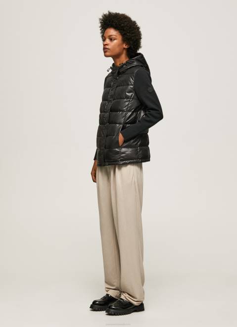 Pepe Jeans Matte Finish Puffed Jacket Women Black Z22X121