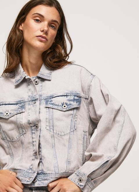 Pepe Jeans Oversized Denim Jacket Women Denim Z22X125