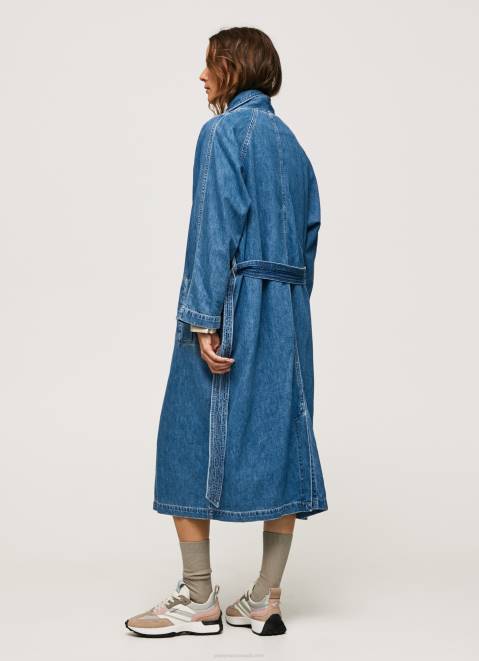 Pepe Jeans Oversized Denim Trench Coat Women Denim Z22X108
