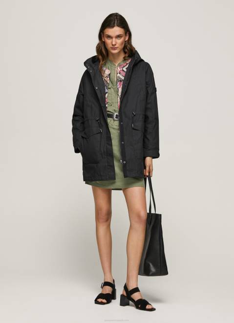 Pepe Jeans Parka With Inner Jacket Women Black Z22X139