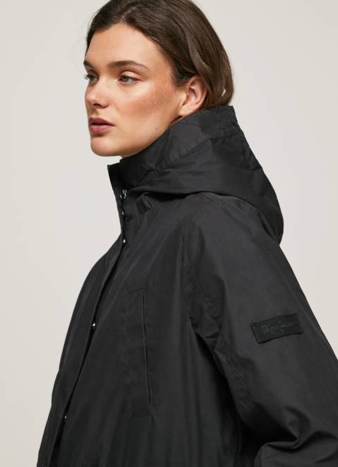 Pepe Jeans Parka With Inner Jacket Women Black Z22X139