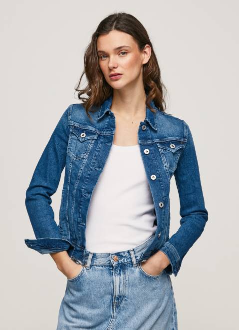 Pepe Jeans Regular Fit Denim Jacket Women Denim Z22X138