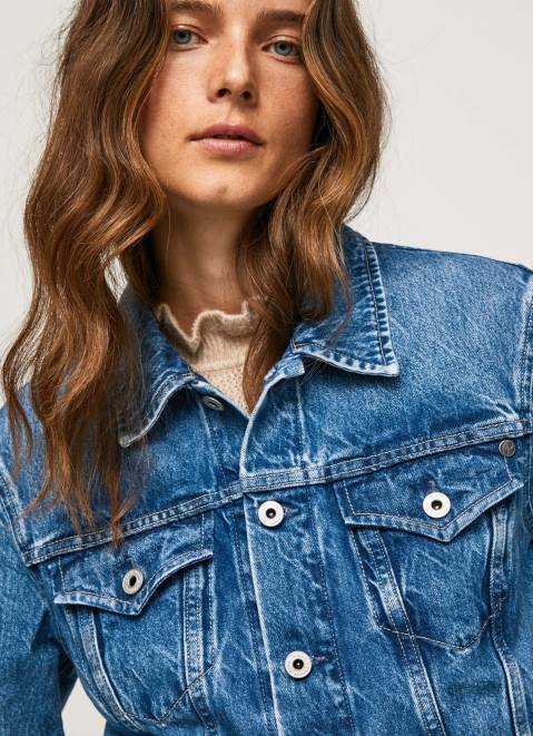 Pepe Jeans Regular Fit Denim Jacket Women Denim Z22X97