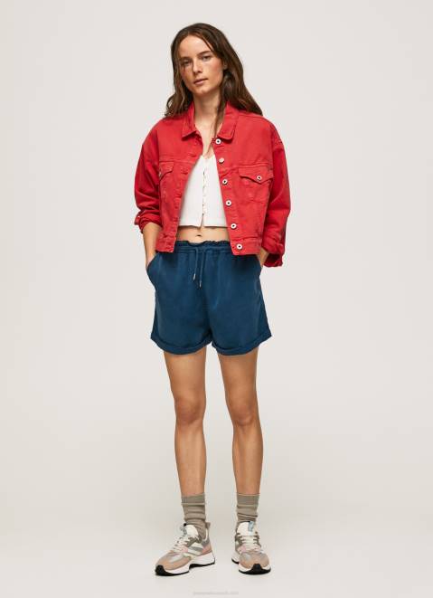 Pepe Jeans Regular Fit Denim Jacket Women Studio Red Z22X141
