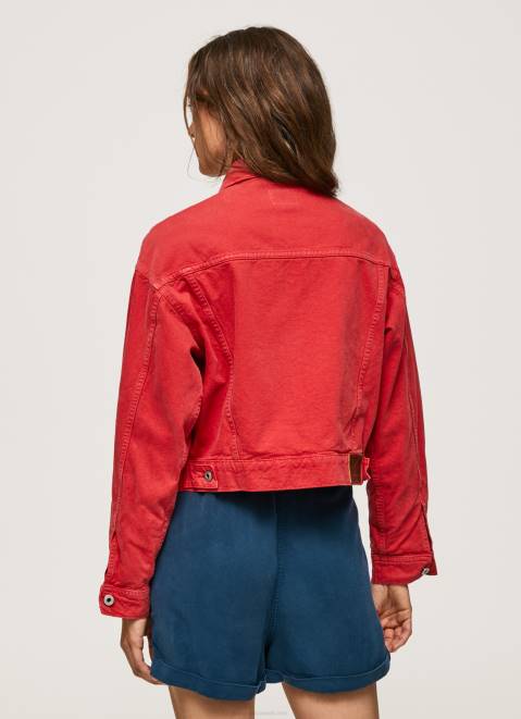 Pepe Jeans Regular Fit Denim Jacket Women Studio Red Z22X141