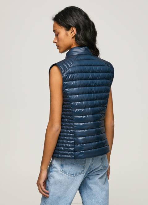 Pepe Jeans Rubber Patch Logo Padded Waistcoat Women Dulwich Z22X118