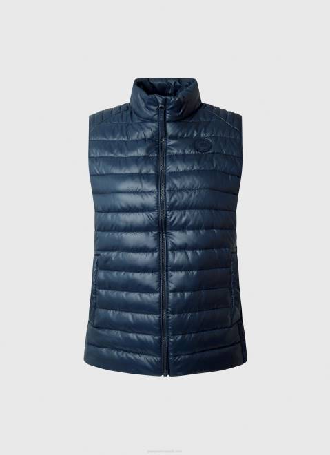 Pepe Jeans Rubber Patch Logo Padded Waistcoat Women Dulwich Z22X118