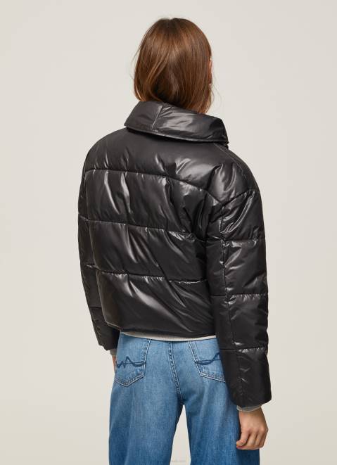 Pepe Jeans Shiny Padded Down Jacket Women Black Z22X123