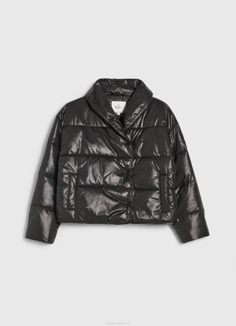 Pepe Jeans Shiny Padded Down Jacket Women Black Z22X123