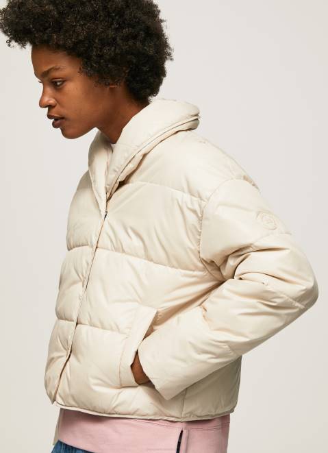 Pepe Jeans Shiny Padded Down Jacket Women Buff Z22X124