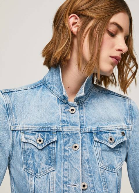 Pepe Jeans Slim Fit Denim Jacket Women Denim Z22X102