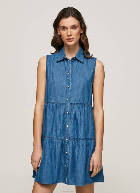 Pepe Jeans Arya Short Denim Dress Women Denim Z22X183