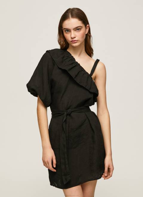 Pepe Jeans Asymmetrical Dress Women Black Z22X200
