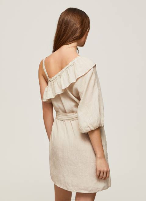 Pepe Jeans Asymmetrical Dress Women Stone Z22X201