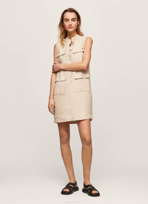 Pepe Jeans Aura Utility Dress Women Stone Z22X215