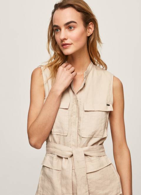 Pepe Jeans Aura Utility Dress Women Stone Z22X215