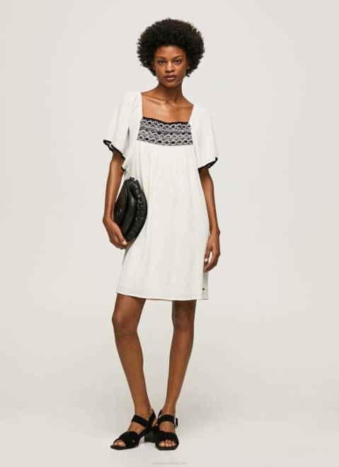 Pepe Jeans Bambula Cotton Dress Women Mousse Z22X188