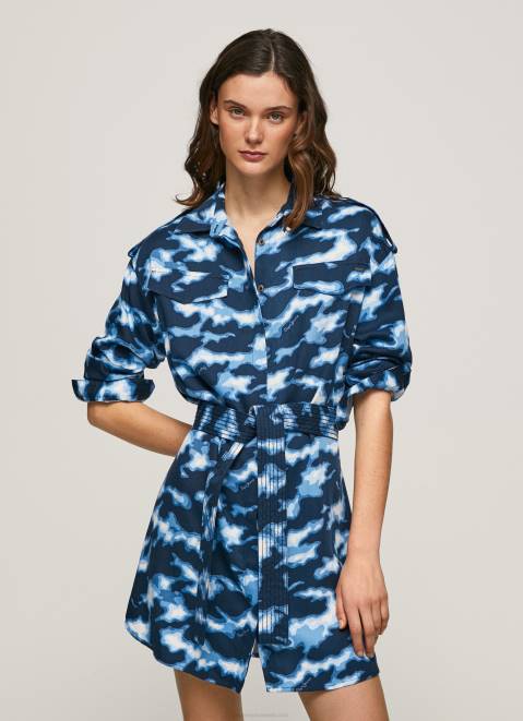Pepe Jeans Burnet Short Camouflage Dress Women Multi Z22X173