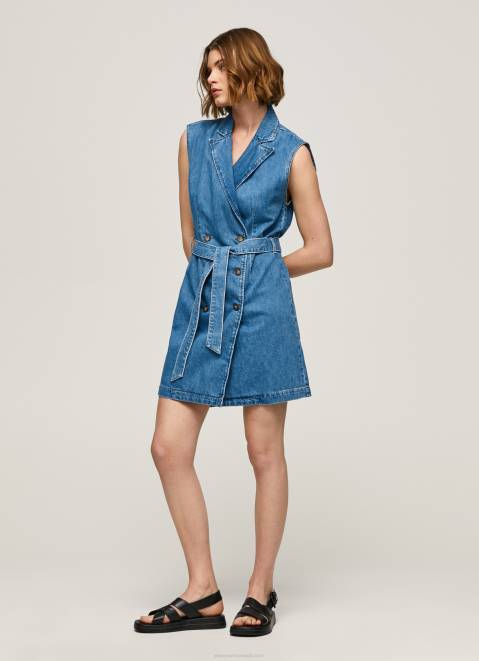 Pepe Jeans Carmen Short Denim Dress Women Denim Z22X154