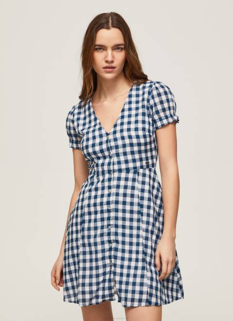 Pepe Jeans Checkered Print Dress Women Multi Z22X184