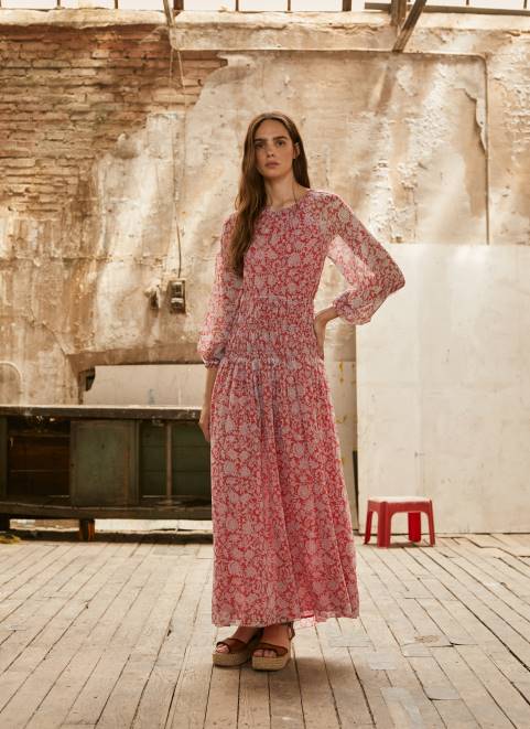 Pepe Jeans Chiffon Dress Women Multi Z22X143