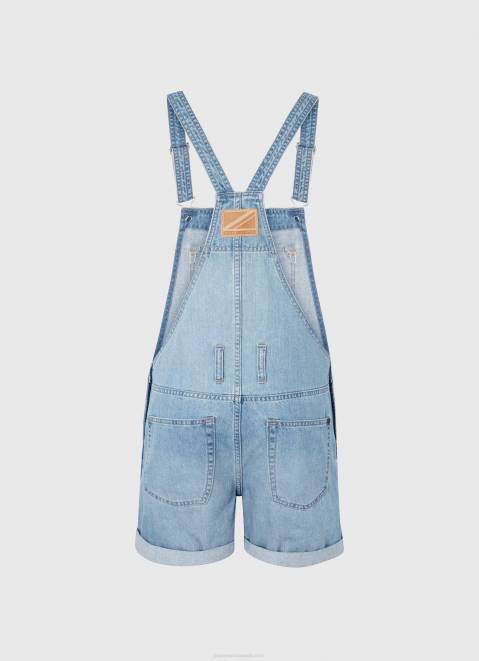 Pepe Jeans Cotton Denim Short Dungarees Women Denim Z22X175