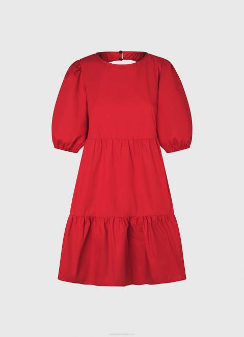 Pepe Jeans Cotton Poplin Dress Women Studio Red Z22X146