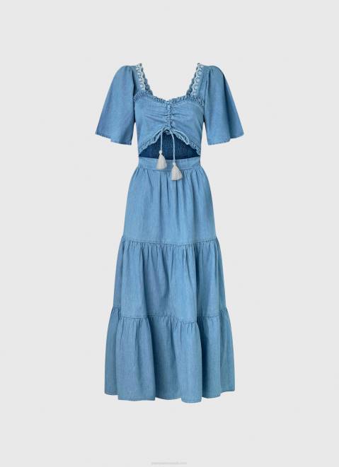 Pepe Jeans Denim Dress Women Blue Z22X163